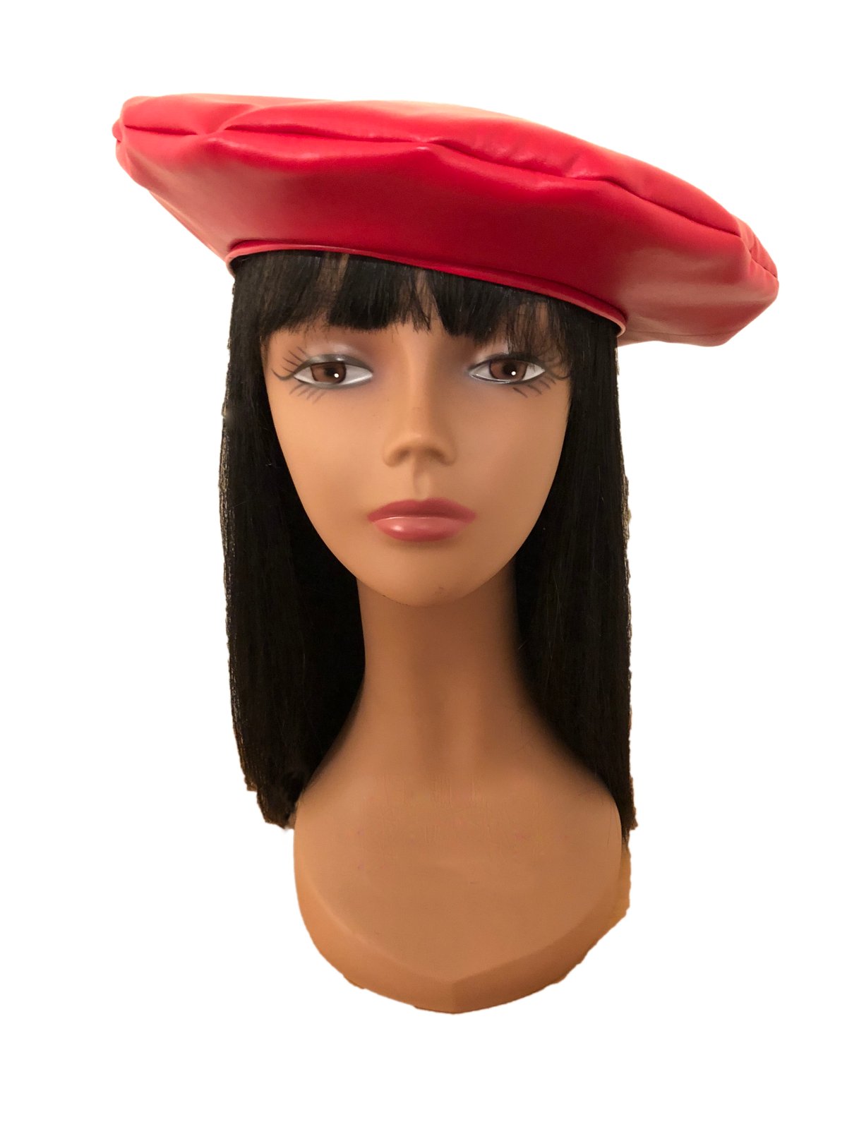 Red Vegan Leather Beret | BMetz Designs